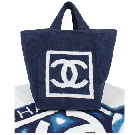 chanel beach towel 2023|Chanel summer beach bag.